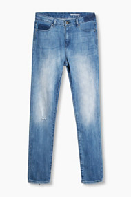 Esprit Stretchy denim met donkere details Blue Light Washed for Women