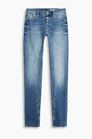 Esprit Stretchjeans met knoopgulp Blue Medium Washed for Women