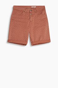 Esprit Short met print van katoen-stretch Rust Brown for Women