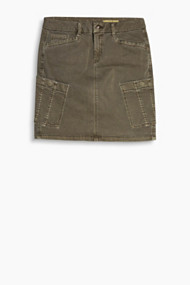 Esprit Cargorok met garment-washed finish Khaki Green for Women
