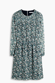 Esprit Jurk met millefleurs, van fijn chiffon Dark Blue for Women