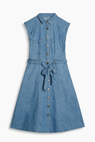 Esprit Denim jurk van 100% katoen Blue Medium Washed for Women