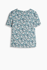 Esprit Soepele blouse met millefleurs Dark Blue for Women