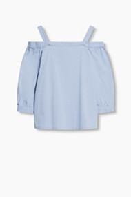Esprit Offshoulder blouse, stretch-katoen Light Blue for Women