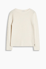 Esprit Geribde trui met kant Off White for Women