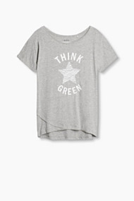 Esprit Soft, printed shirt van een katoenmix Light Grey for Women