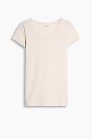 Esprit Basic T-shirt van 100% katoen Pastel Pink for Women