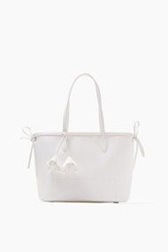 Esprit Shopper met bloemvormige hangers White for Women