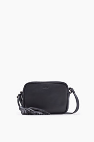 Esprit Kleine schoudertas van echt leer Navy for Women