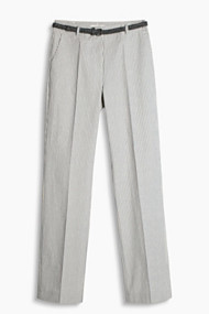 Esprit Wijde broek van crinkled katoen Navy for Women