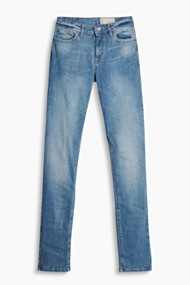 Esprit Stretchjeans met used effecten Blue Light Washed for Women