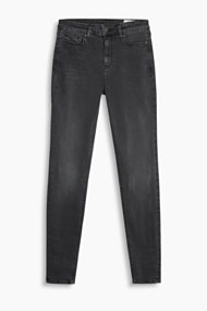 Esprit High waist jeans met shaping effect Black Dark Washed for Women