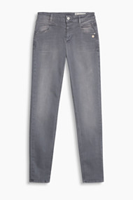 Esprit High waist jeans met shaping effect Grey Medium Washed for Women