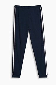 Esprit Soepele jersey broek met galons Navy for Women