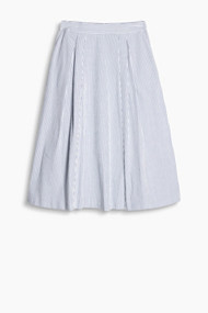 Esprit Midirok van gestreepte seersucker Off White for Women