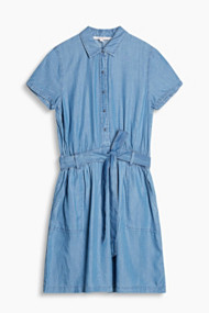 Esprit Soepele jurk met denimlook Blue for Women