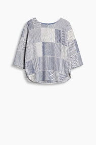 Esprit Compact shirt met jacquardpatroon Navy for Women