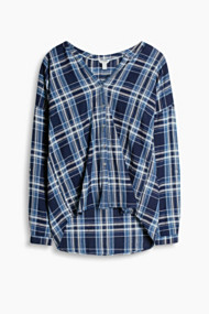 Esprit Losjes geweven tuniek, 100% katoen Navy for Women