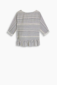 Esprit Soepele blouse met ruches aan de zoom Navy for Women
