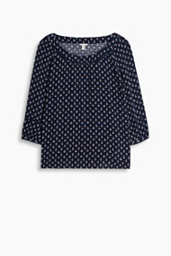Esprit Soepele blouse met innovatieve print Navy for Women