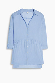 Esprit Fijne babydollblouse van 100% katoen Light Blue for Women