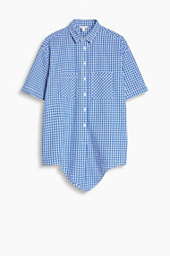 Esprit Blouse met geknoopt detail, 100% katoen Blue for Women