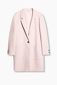Esprit Indoormantel van een elegante linnenmix Light Pink for Women