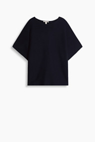 Esprit Cape-trui van een katoenmix Navy for Women
