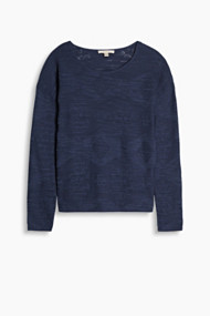 Esprit Trui met ton sur ton jacquardpatroon Navy for Women