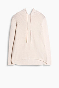 Esprit Ribgebreide hoodie, 100% katoen Ice for Women
