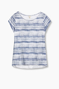 Esprit Casual printed shirt van 100% katoen Off White for Women