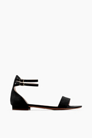 Esprit Platte sandalen met enkelriempje Black for Women