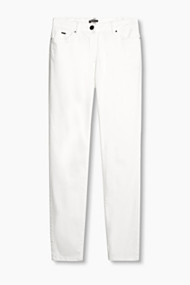 Esprit Satijnen stretchbroek in 5-pocket-stijl Off White for Women
