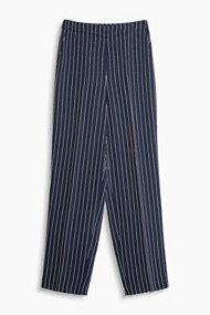 Esprit Wijde pantalon met naaldstrepen Navy for Women