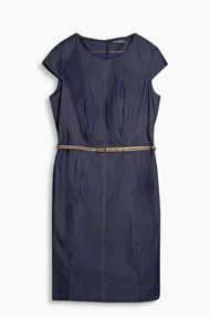 Esprit Stijlvolle denim kokerjurk met stretch Navy for Women