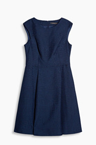 Esprit Jacquard jurk met zwierige rok Navy for Women