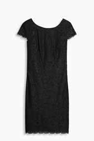 Esprit Kokerjurk van fijne kant Navy for Women