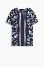 Esprit Soepel blouseshirt met een dessinmix Navy for Women