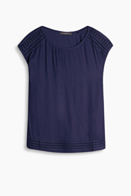 Esprit Soepele blouse met details van kant Navy for Women