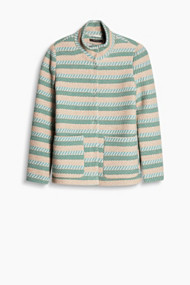 Esprit Casual jacquard jas van een katoenmix Dusty Green for Women