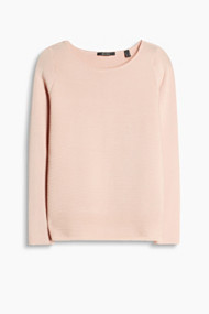 Esprit Trui met geribd voorpand, katoenmix Nude for Women