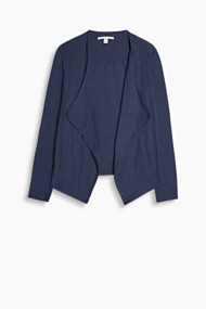 Esprit Open jersey vest van een linnenmix Navy for Women