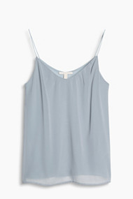 Esprit Top met laagjeslook voor, spaghettibandjes Light Blue for Women