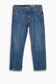 Esprit Cropped jeans, 100% katoen Blue Medium Washed for Women