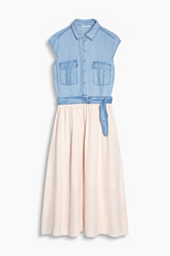 Esprit Midi-jurk met materiaalmix look Off White for Women