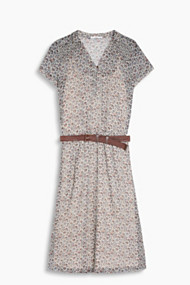 Esprit Soepele jurk met ceintuur Off White for Women