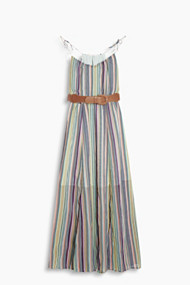 Esprit Maxi-jurk van chiffon met ceintuur Light Aqua Green for Women