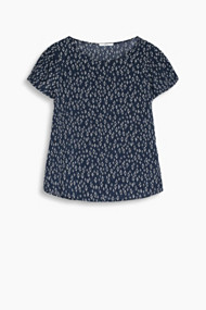Esprit Zachte, soepele blouse met stippen Navy for Women