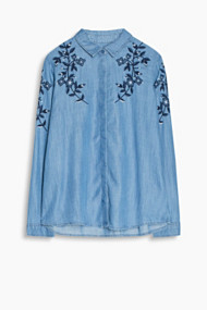 Esprit Soepele denim blouse Blue Light Washed for Women