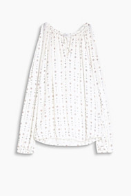 Esprit Soepele blouse met cut-outs en print Off White for Women